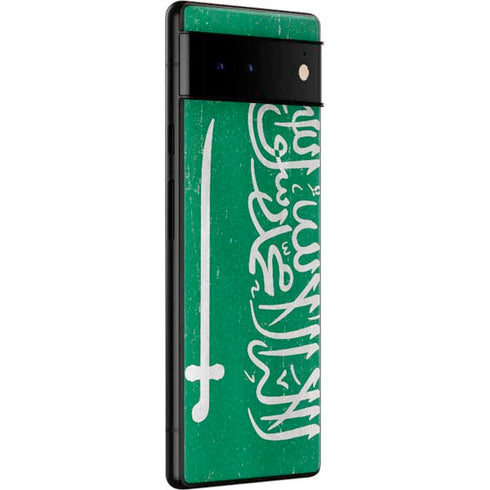 Saudi Arabia Flag Distressed Google Pixel 6 Skin